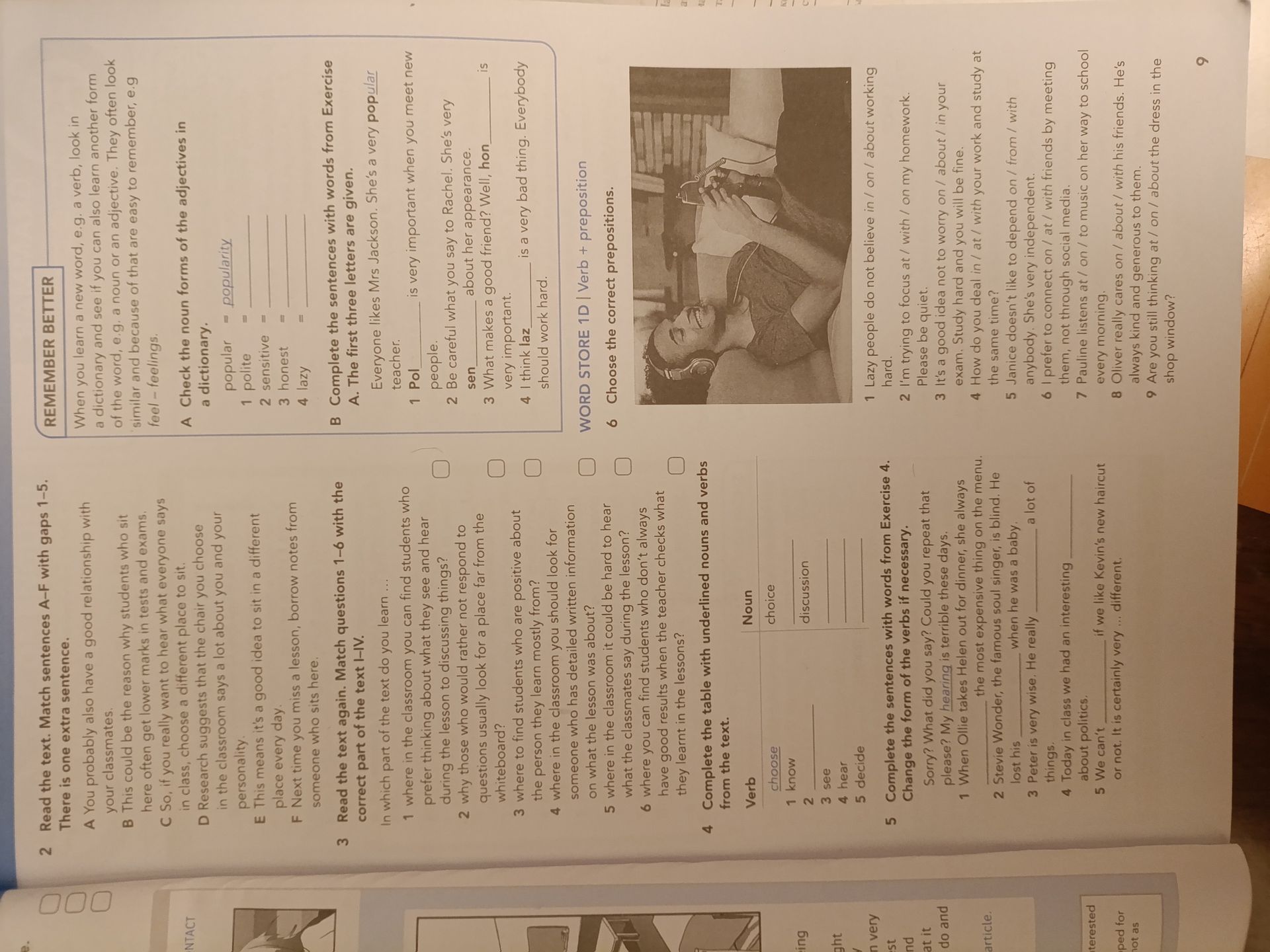 Фото задания: 2. Read the text. Match sentences A–F with gaps 1–5. There is one extra sentence.
