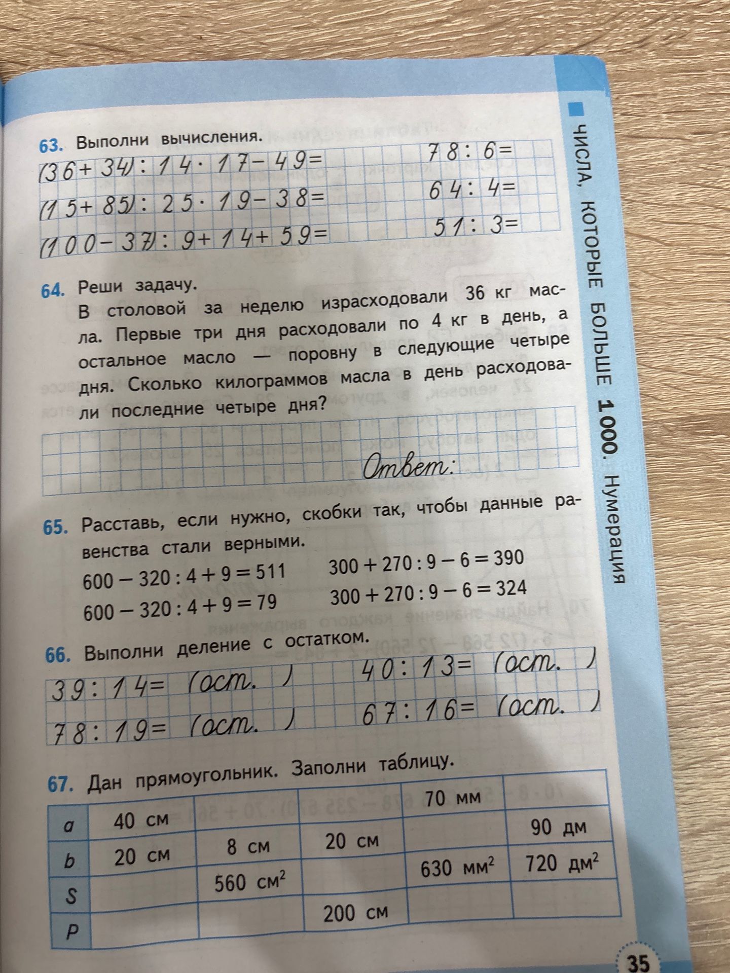 Фото задания: 65. Расставь, если нужно, скобки так, чтобы данные равенства стали верными: 600 − 320 : 4 + 9 = 511; 600 − 320 : 4 + 9 =…
