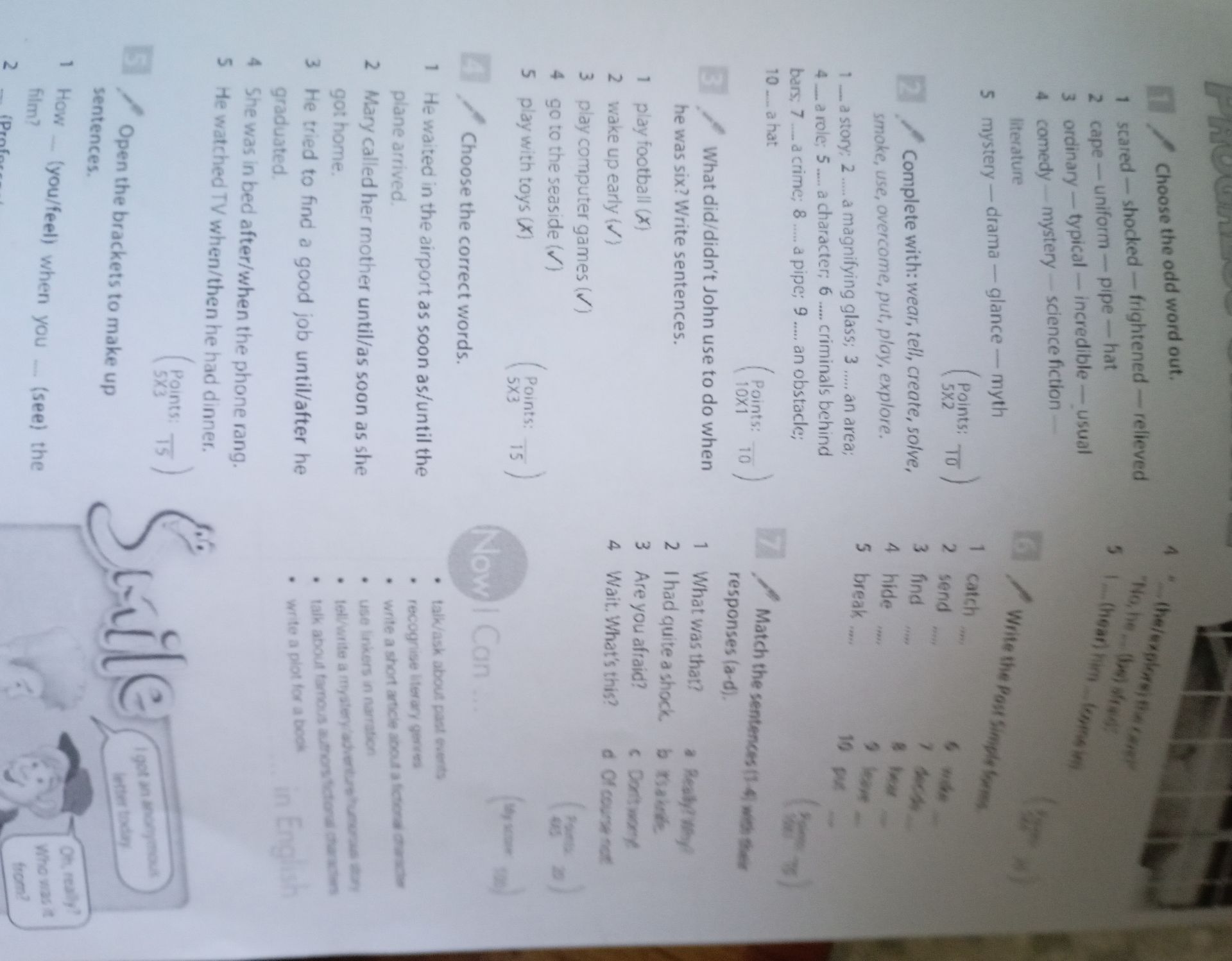 Фото задания: 3. What didn’t John use to do when he was six? Write sentences. 1) play football; 2) wake up early; 3) play computer games;…