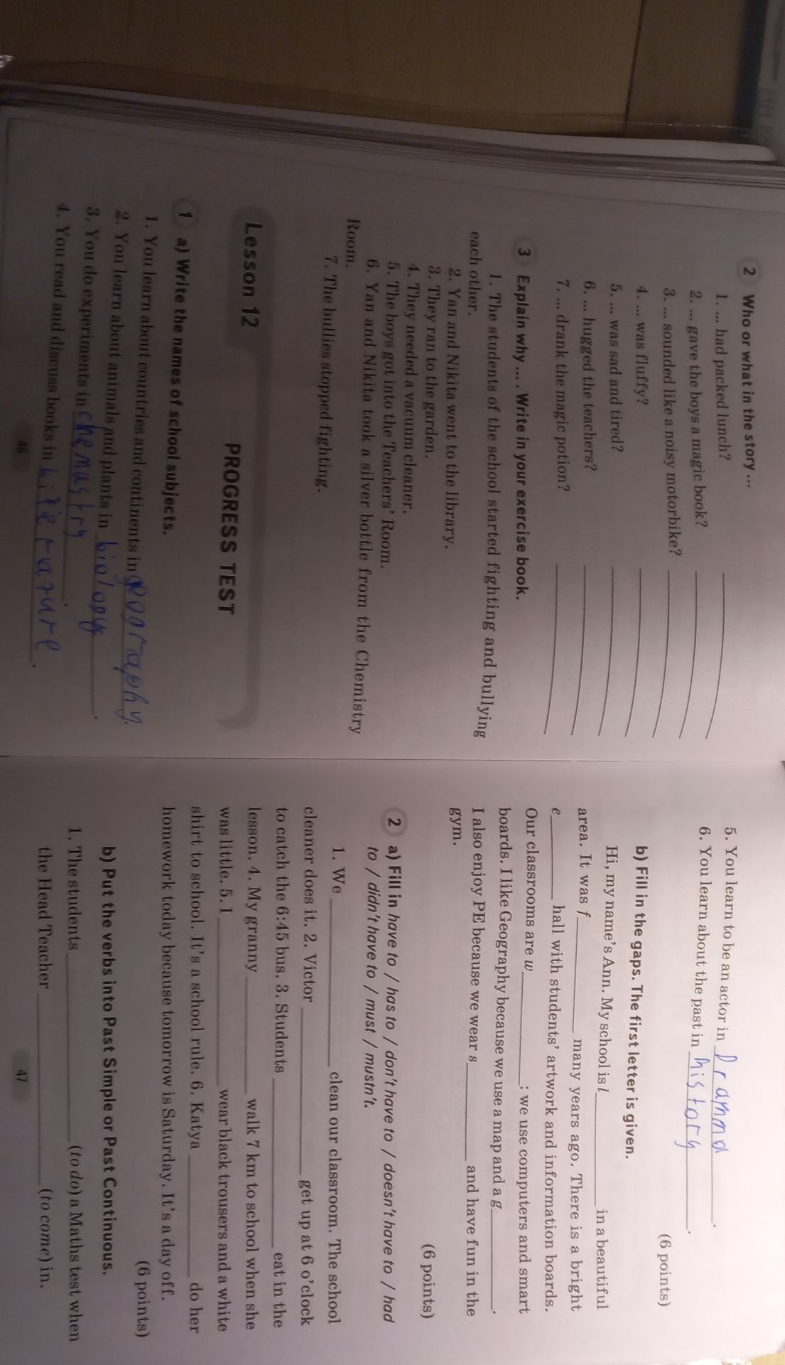 Фото задания: 3. Explain why … Write in your exercise book. 1) The students of the school started fighting and bullying each other. 2)…