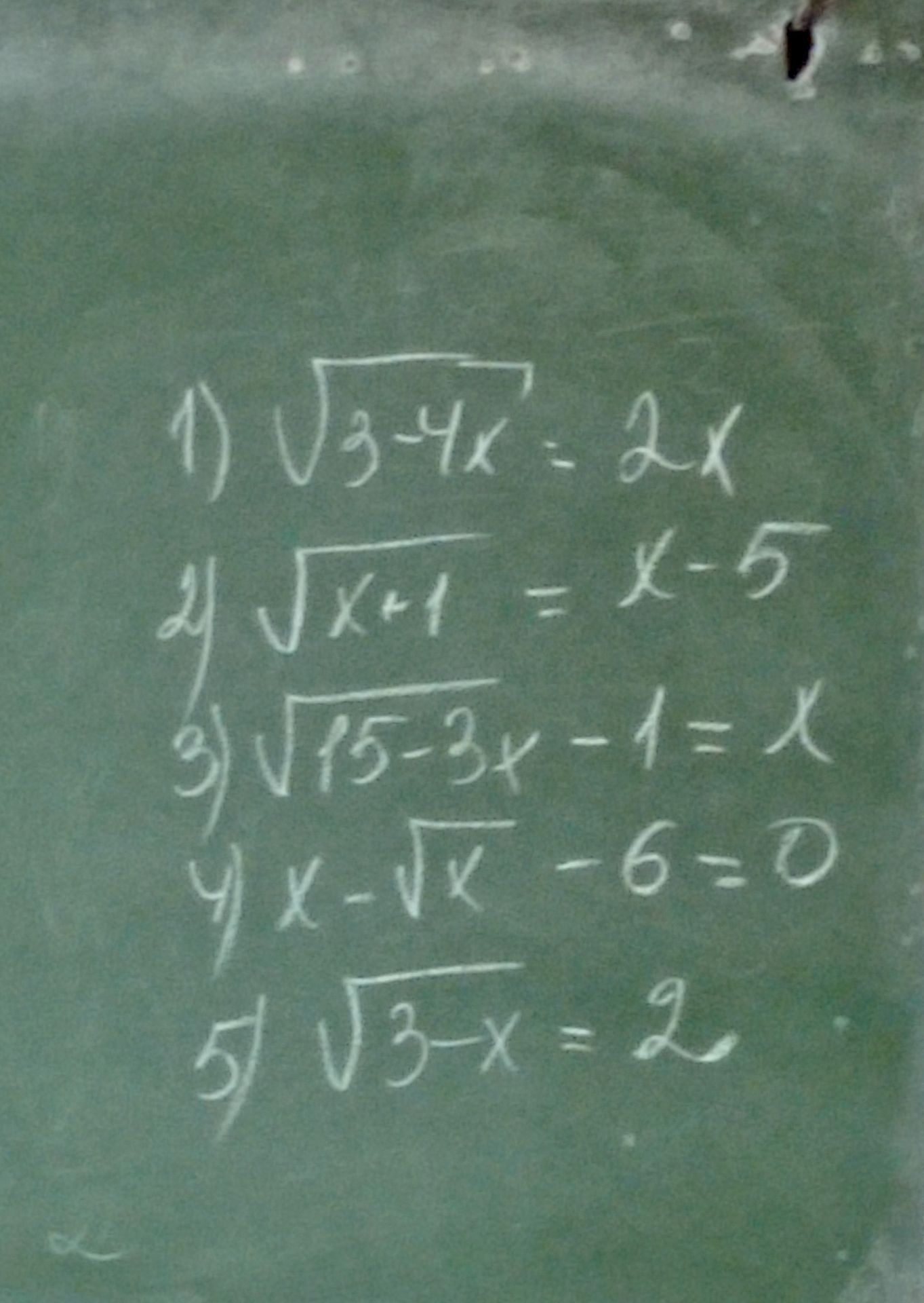 Фото задания: 4) \(x-\sqrt{x}-6=0\)