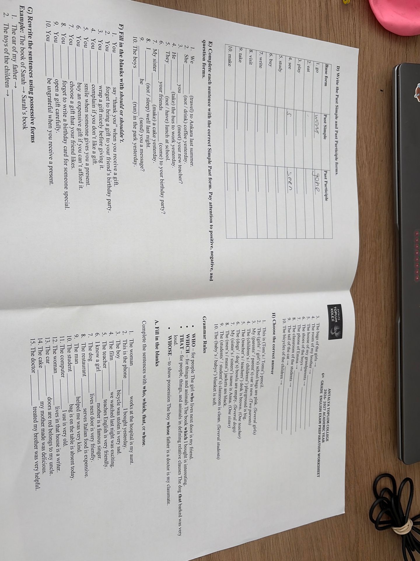 How Positive Pay Works Ответ: E) Complete each sentence with the correct Simple Past form. Pay ...