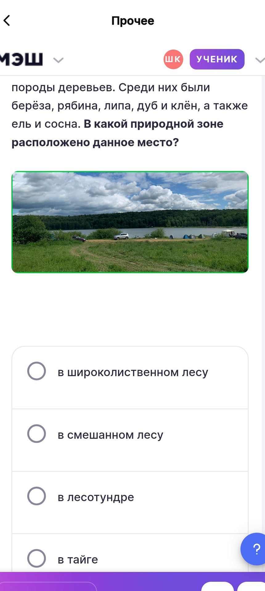 Фото задания: [Начало задания обрезано] … породы деревьев. Среди них были берёза, рябина, липа, дуб и клён, а также ель и сосна. В какой…