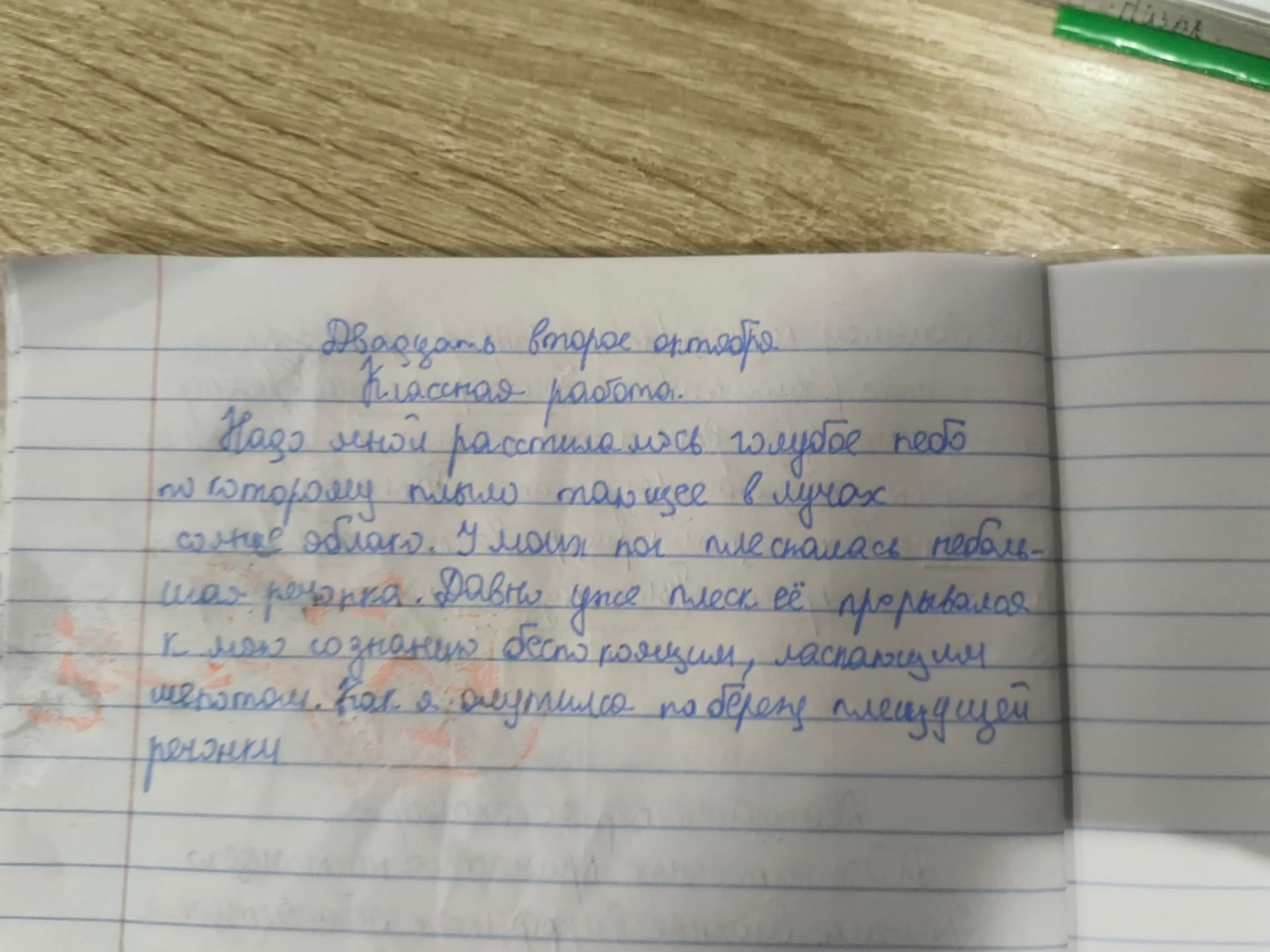 Фото задания: Рукописная работа на русском языке: заголовок и связный текст; часть текста на фотографии неразборчива.