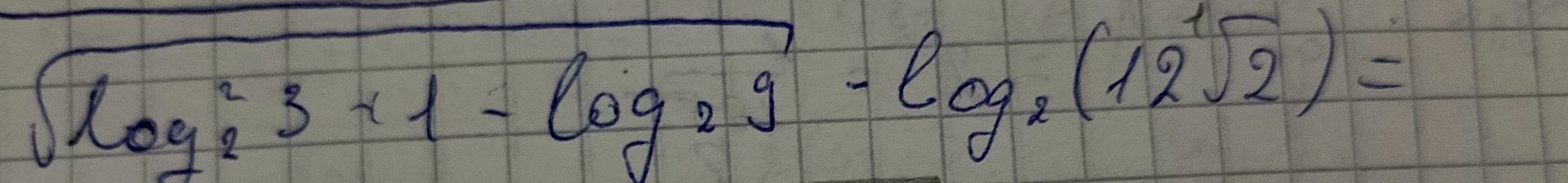 Фото задания: \(\log_2 3^2+1=\log_2 9=\log_2(12\sqrt2)=\)