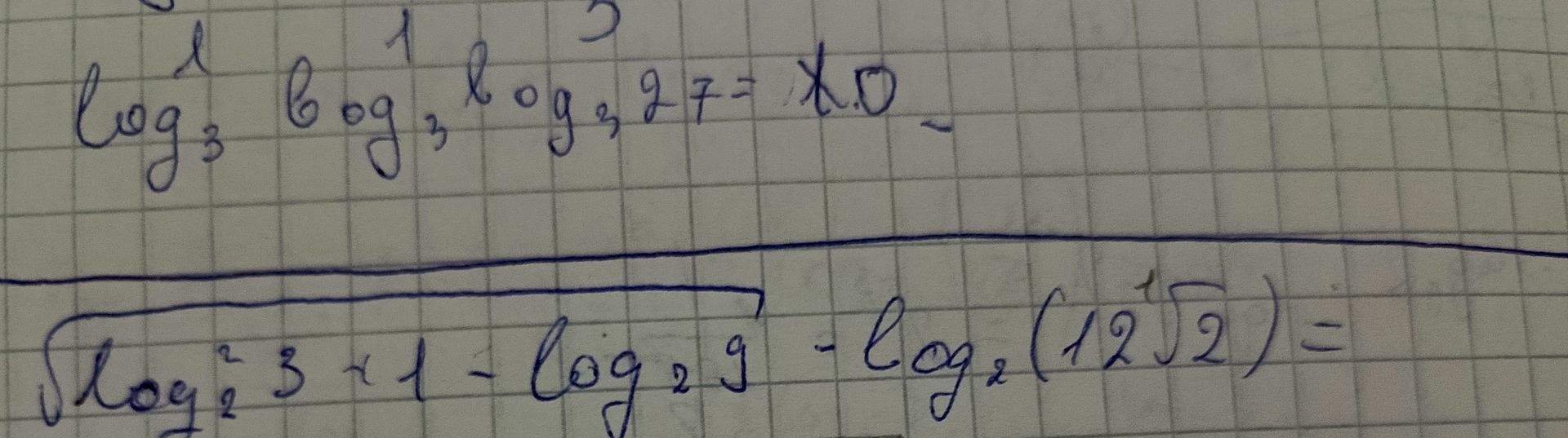 Фото задания: \(\sqrt{(\log_2 3)^2+1}=\log_2 9-\log_2(12\sqrt2)\)
