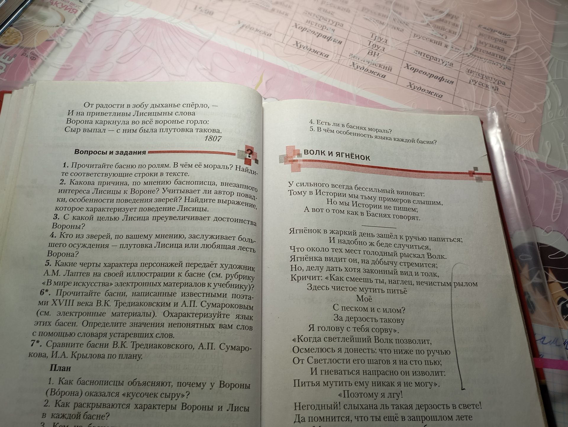Фото задания: 2. Какова причина, по мнению баснописца, внезапного интереса Лисицы к Вороне? Учитывает ли автор повадки, особенности…