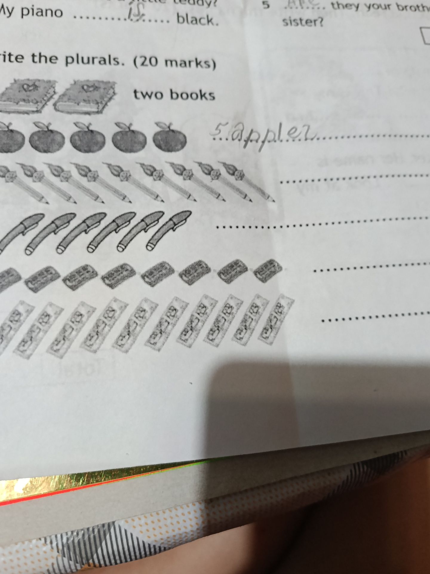 Фото задания: Write the plurals. (20 marks)