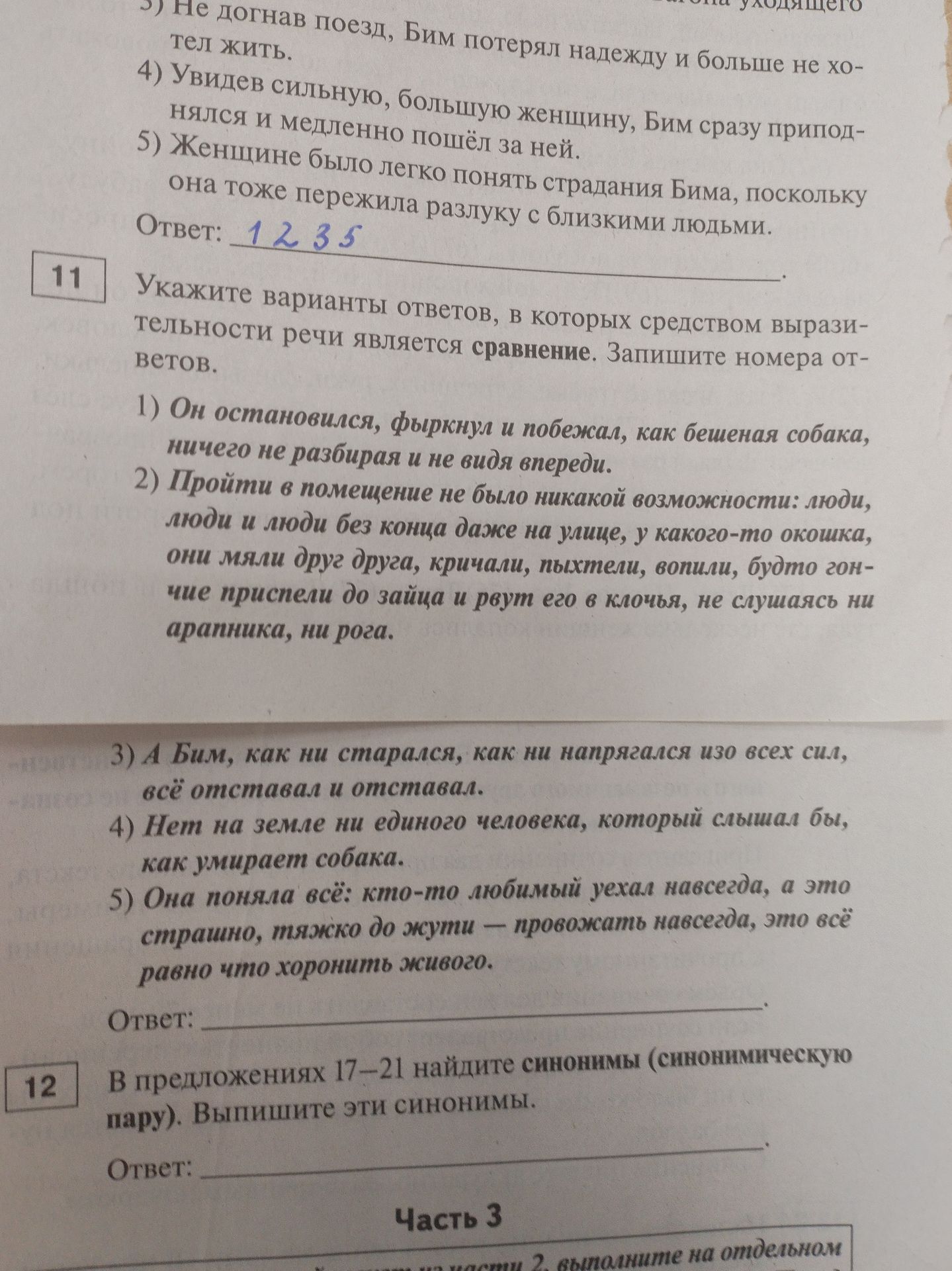 Фото задания: 12. В предложениях 17–21 найдите синонимы (синонимическую пару). Выпишите эти синонимы.