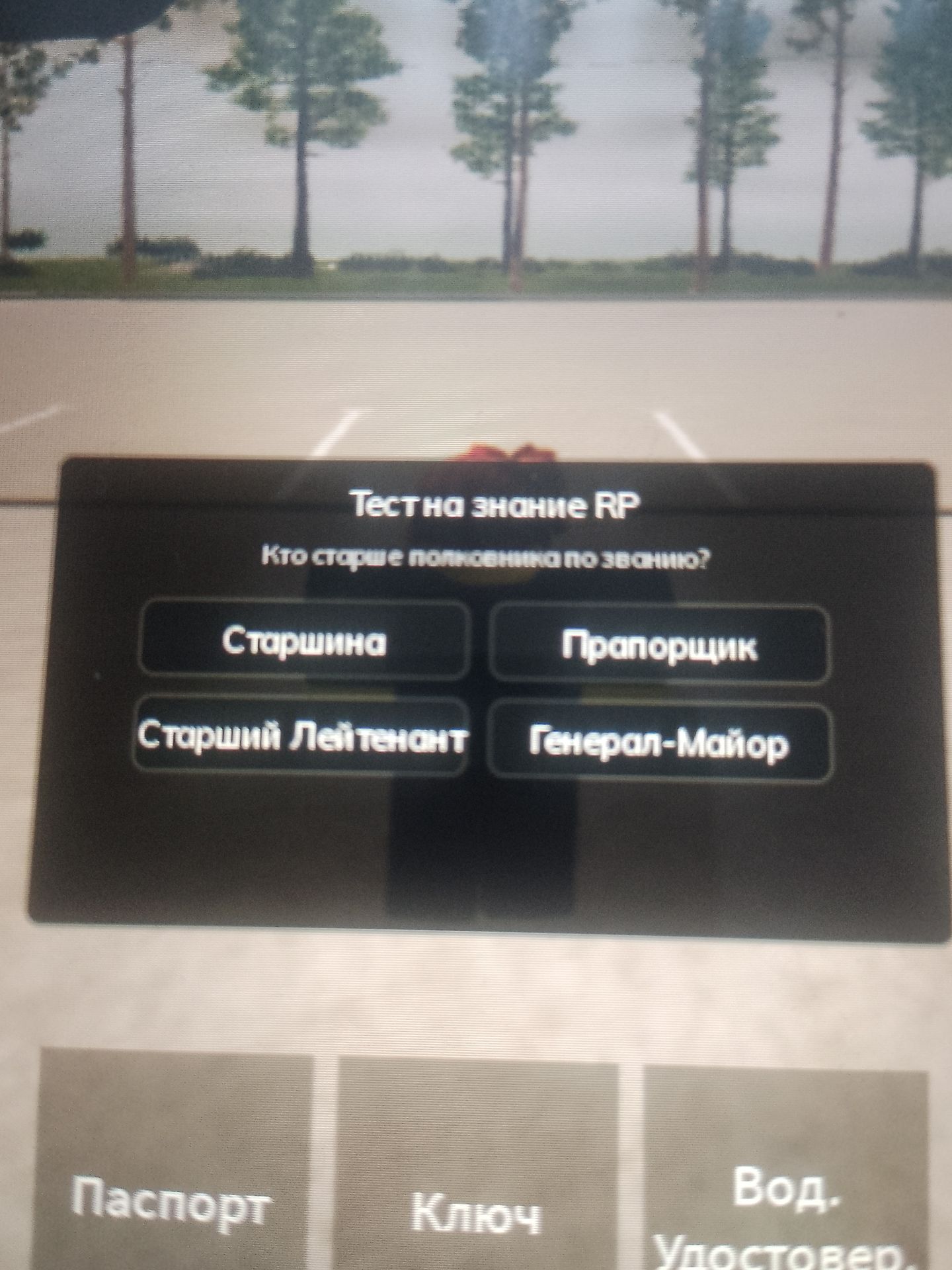 Фото задания: Тест на знание ПДД. Кто старше по званию? Варианты: Старшина; Прапорщик; Старший лейтенант; Генерал-майор.