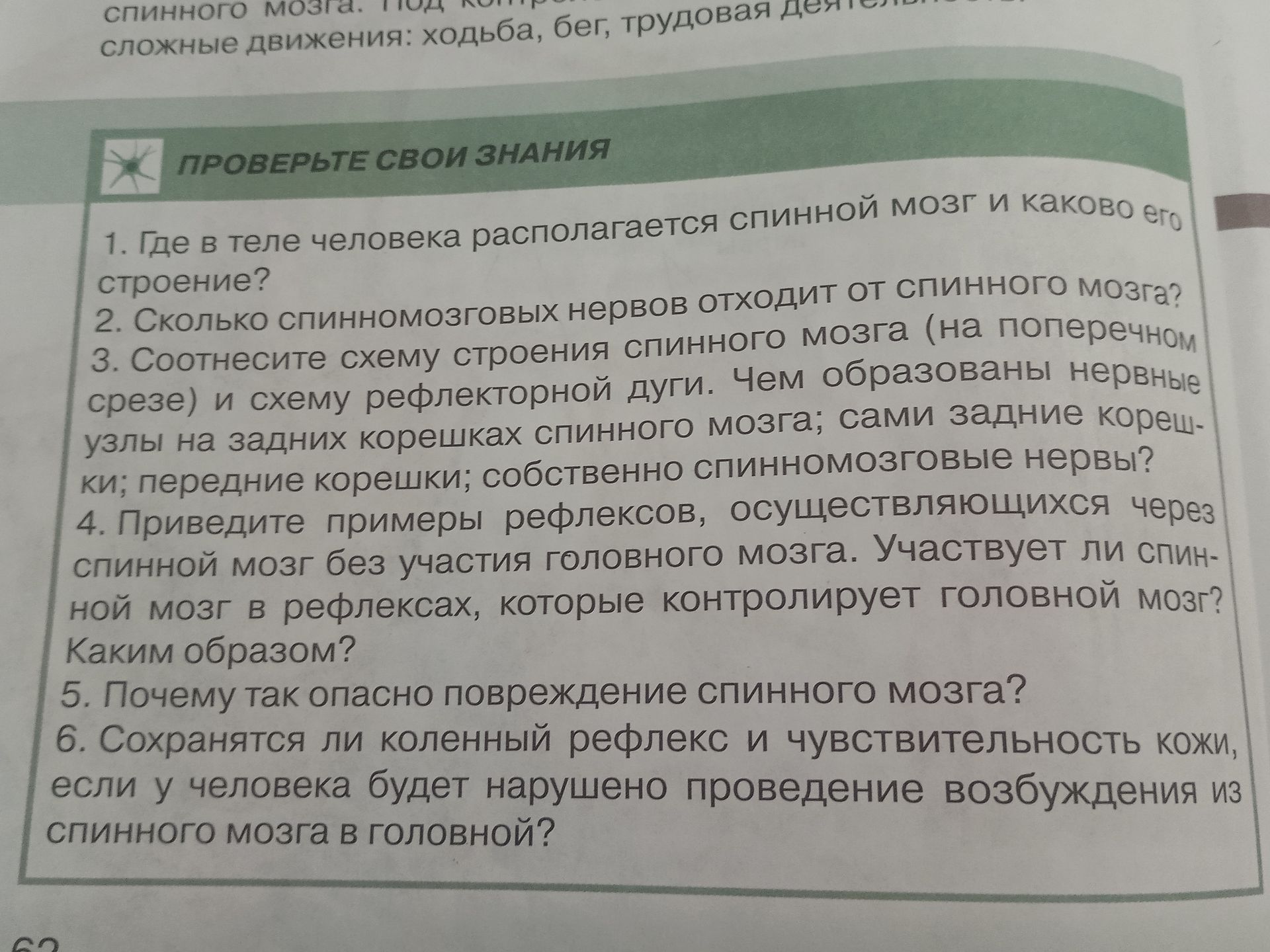Фото задания: 3. Соотнесите схему строения спинного мозга (на поперечном срезе) и схему рефлекторной дуги. Чем образованы нервные узлы на…
