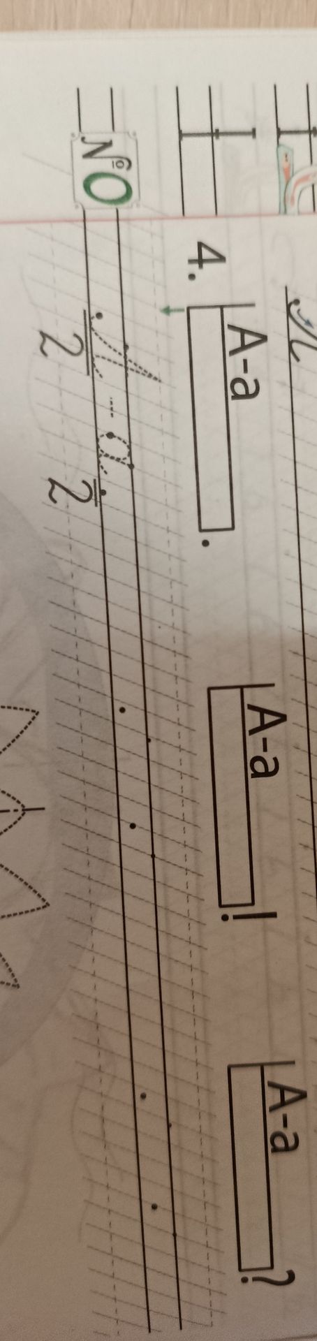 Фото задания: 4. Заполнить: «А-а ____ .», «А-а ____ !», «А-а ____ ?» (инструкция на фото не видна).