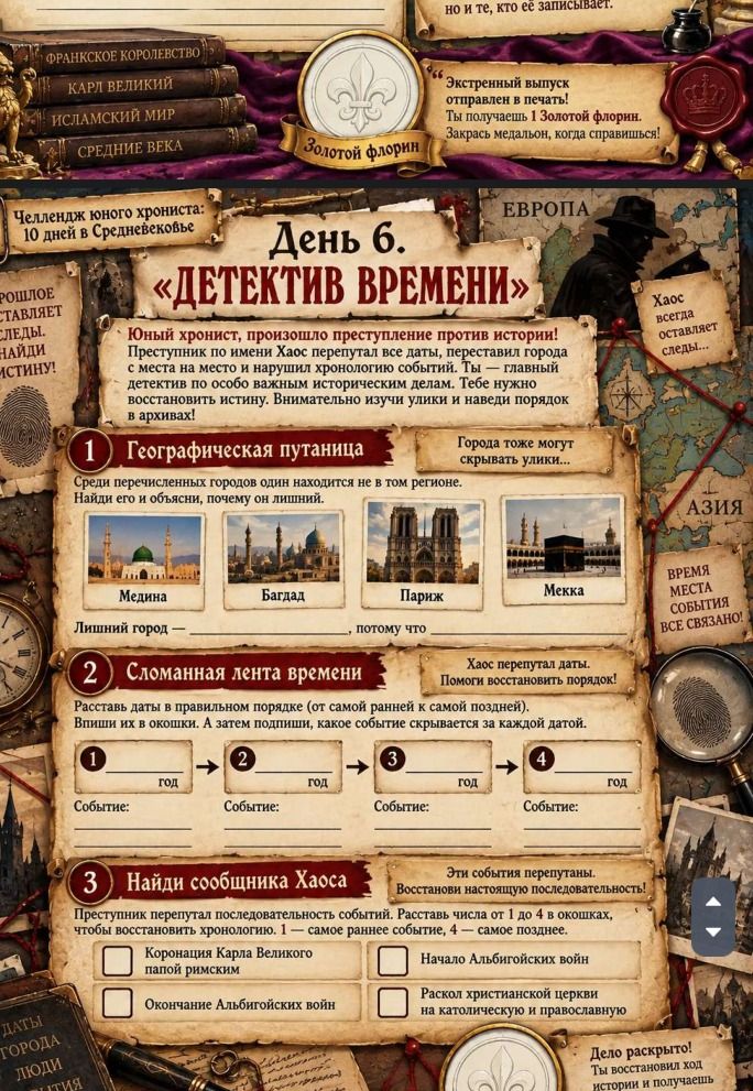 Фото задания: 3. Преступник перепутал последовательность событий. Расставь числа от 1 до 4 в окошках, чтобы восстановить хронологию. 1 —…