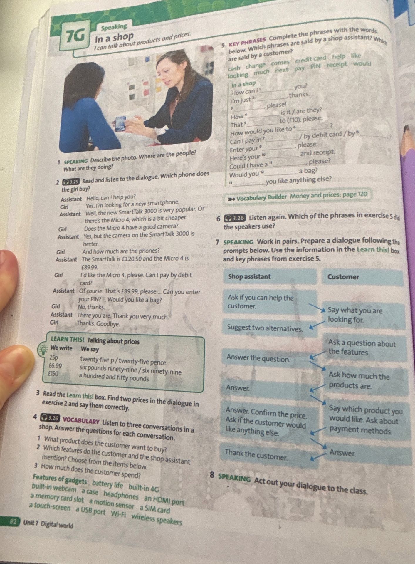 Фото задания: 8. Act out your dialogue to the class.