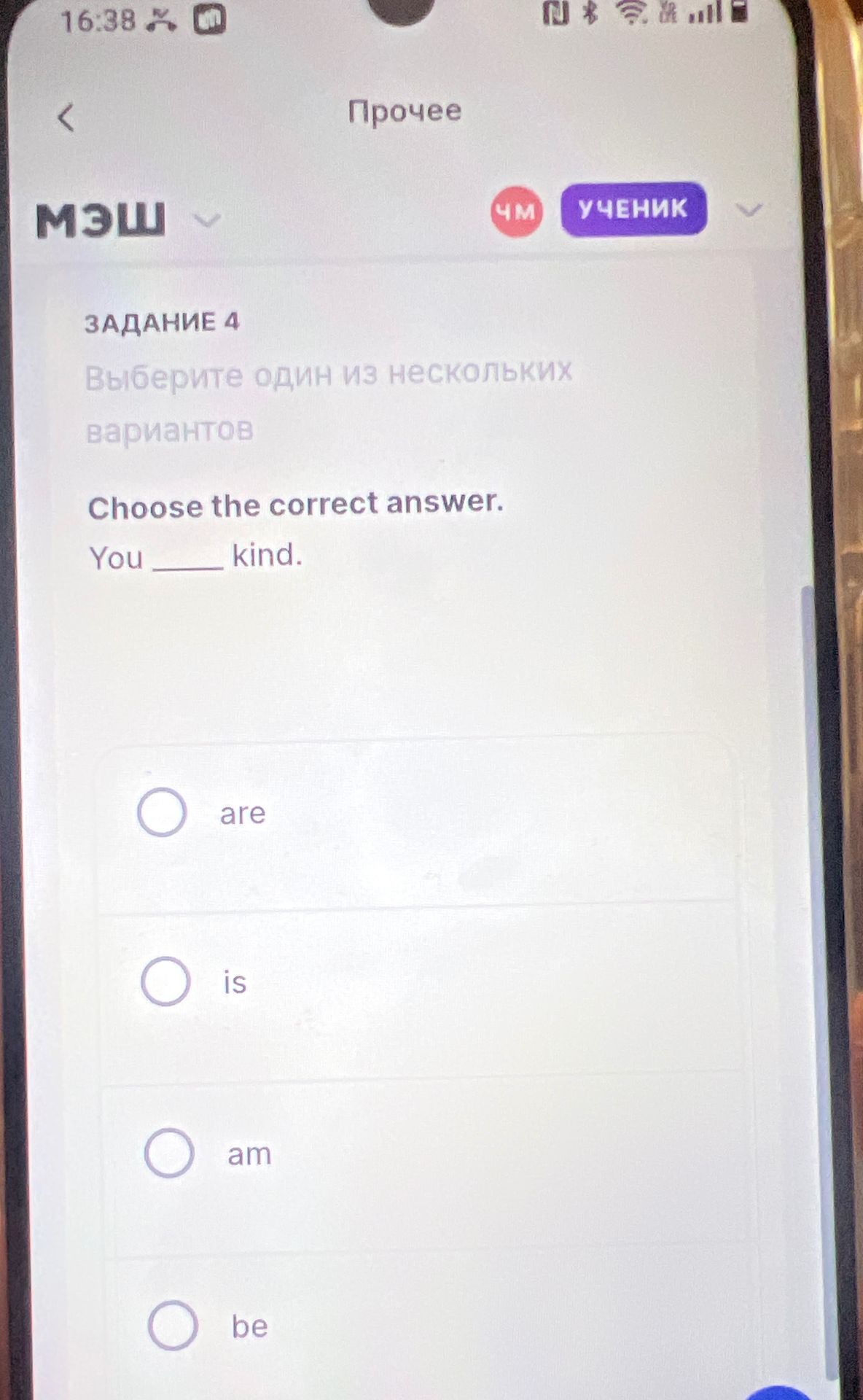 Фото задания: Задание 4. Choose the correct answer. You _____ kind. Варианты: are, is, am, be.