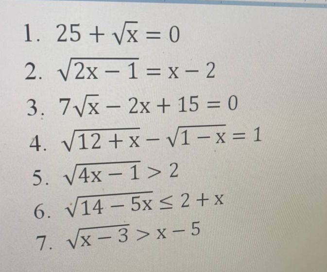 Фото задания: 6. \(\sqrt{14-5x}\le 2+x\)