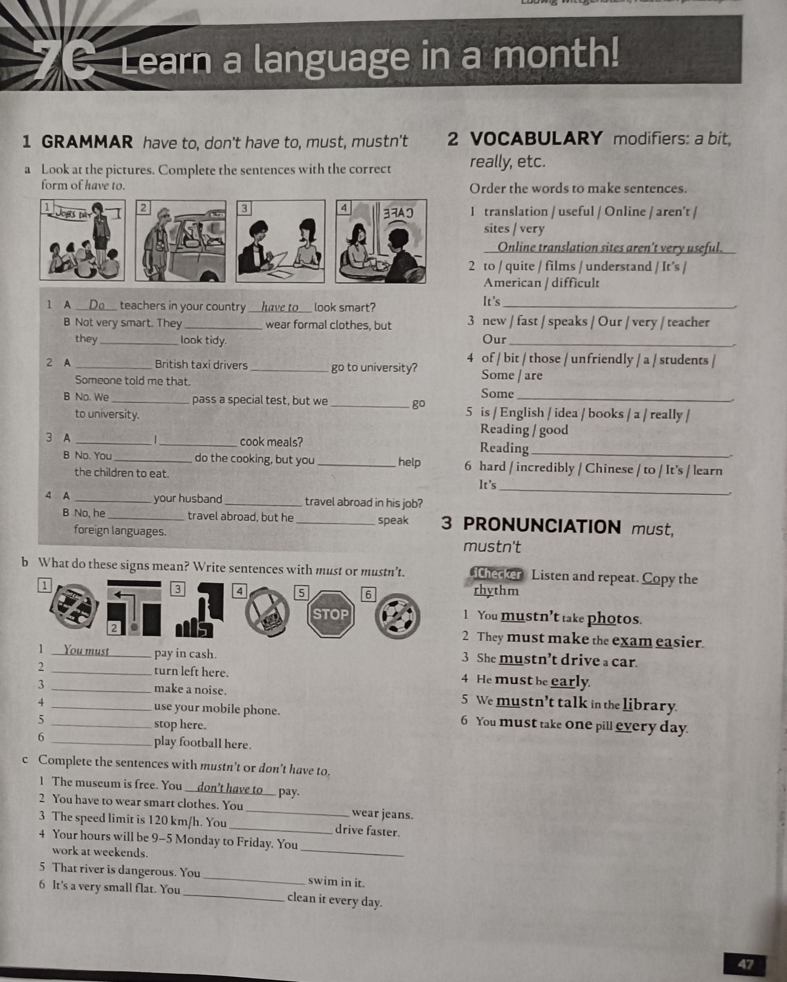 Фото задания: 2 VOCABULARY. Order the words to make sentences. 1 translation / useful / Online / aren’t / sites / very. 2 to / quite /…