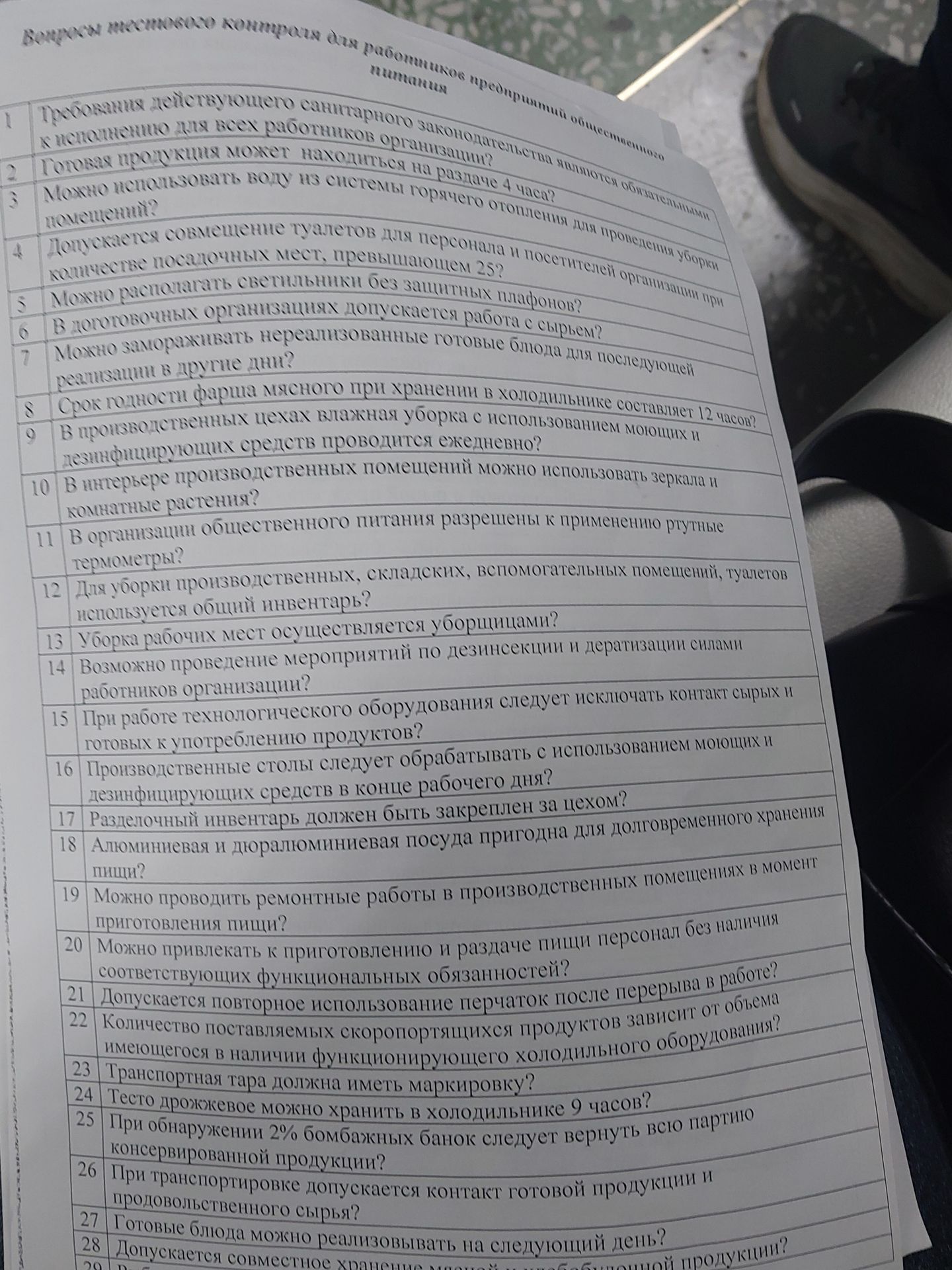 Фото задания: 13. Уборка рабочих мест осуществляется уборщицами?