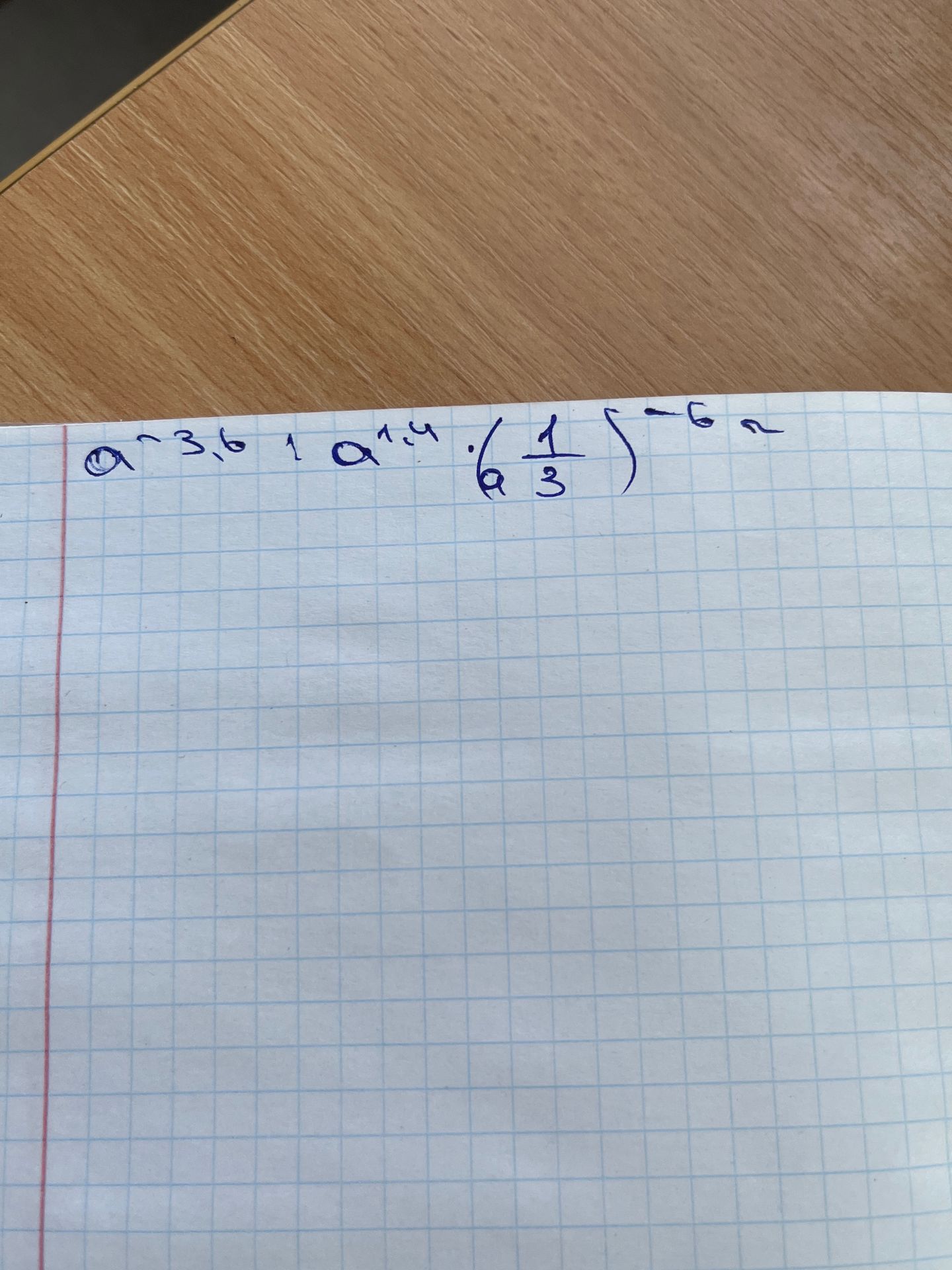 Фото задания: а) 3,6 · a¹⁴ · (1/a³)⁻⁶ =