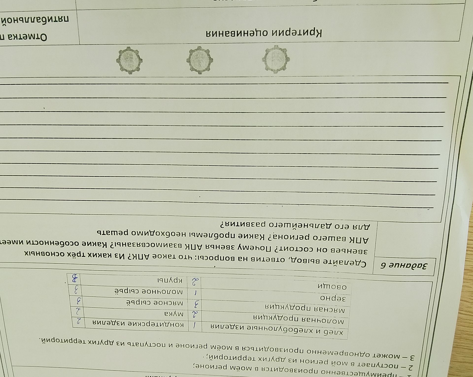 Фото задания: Задание 6. Сделайте вывод, ответив на вопросы: что такое АПК? Из каких трёх основных звеньев он состоит? Почему звенья АПК…