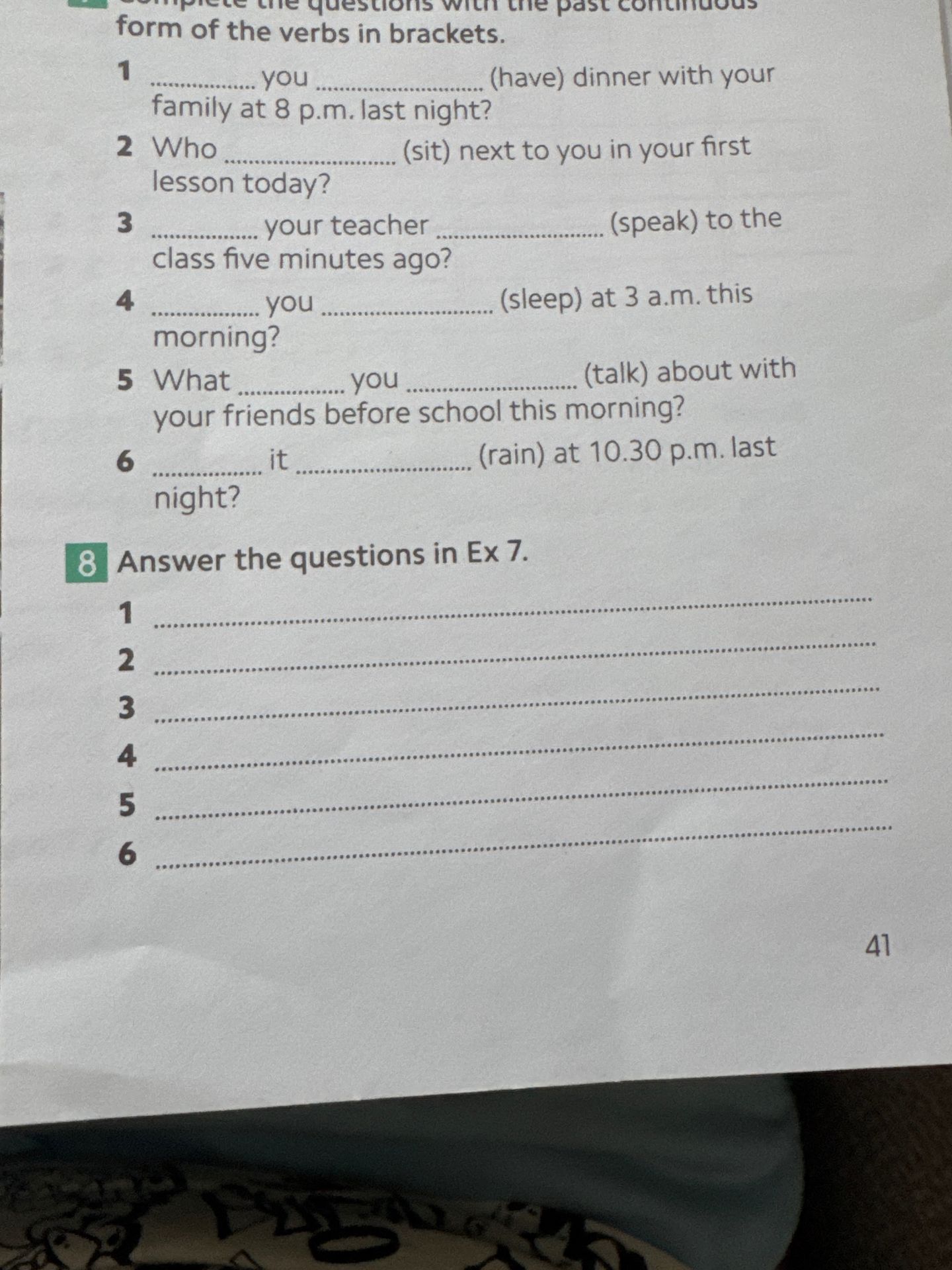 Фото задания: Answer the questions in Ex 7.