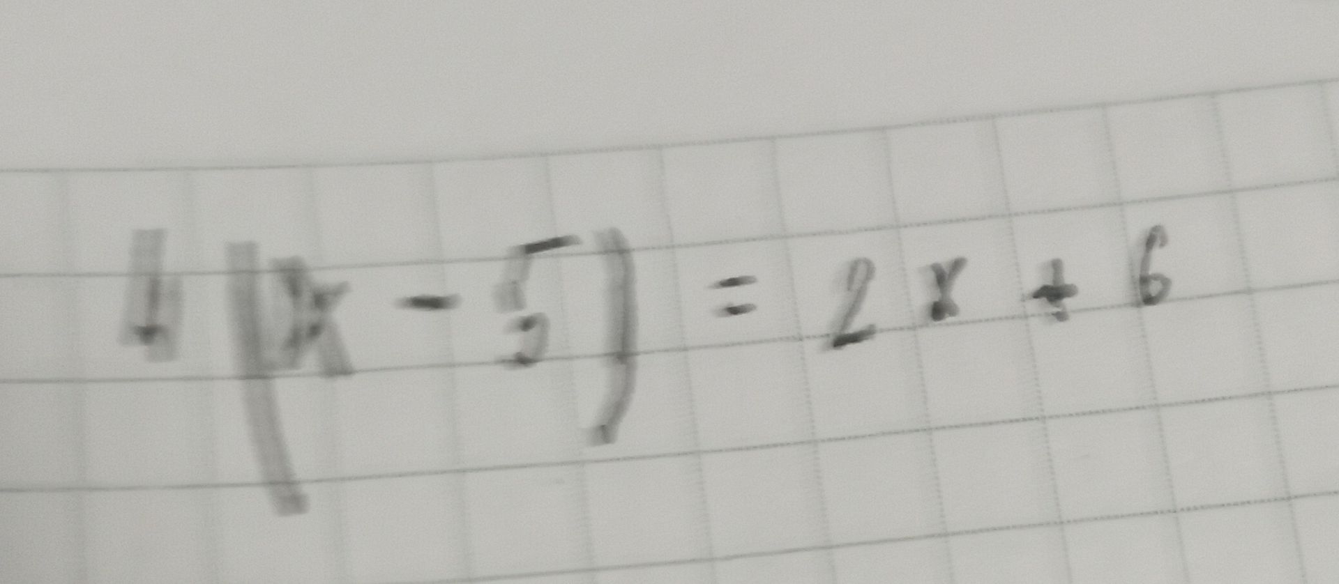 Фото задания: 1. \((x-\frac{1}{2})=2x+6\)