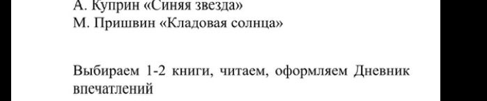 Фото задания: А. Куприн «Синяя звезда»; М. Пришвин «Кладовая солнца». Выбираем 1–2 книги, читаем, оформляем дневник впечатлений.