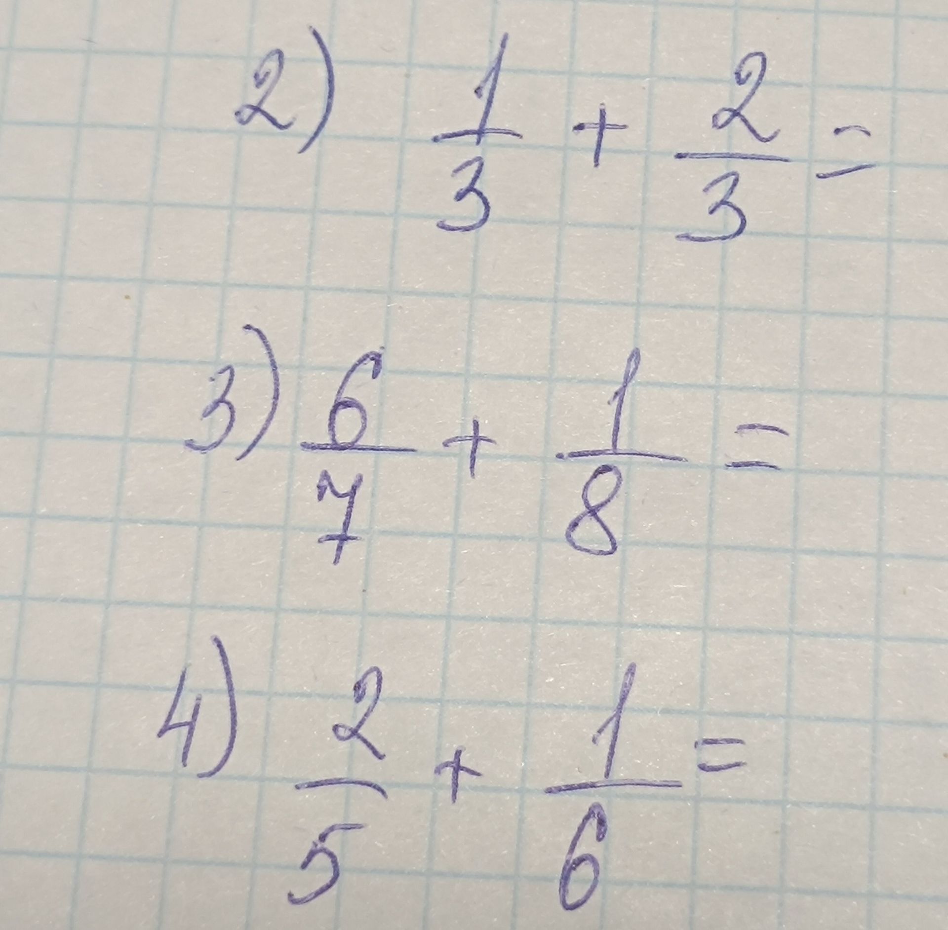 Фото задания: 3) \(\frac{6}{4}+\frac{1}{8}=\)