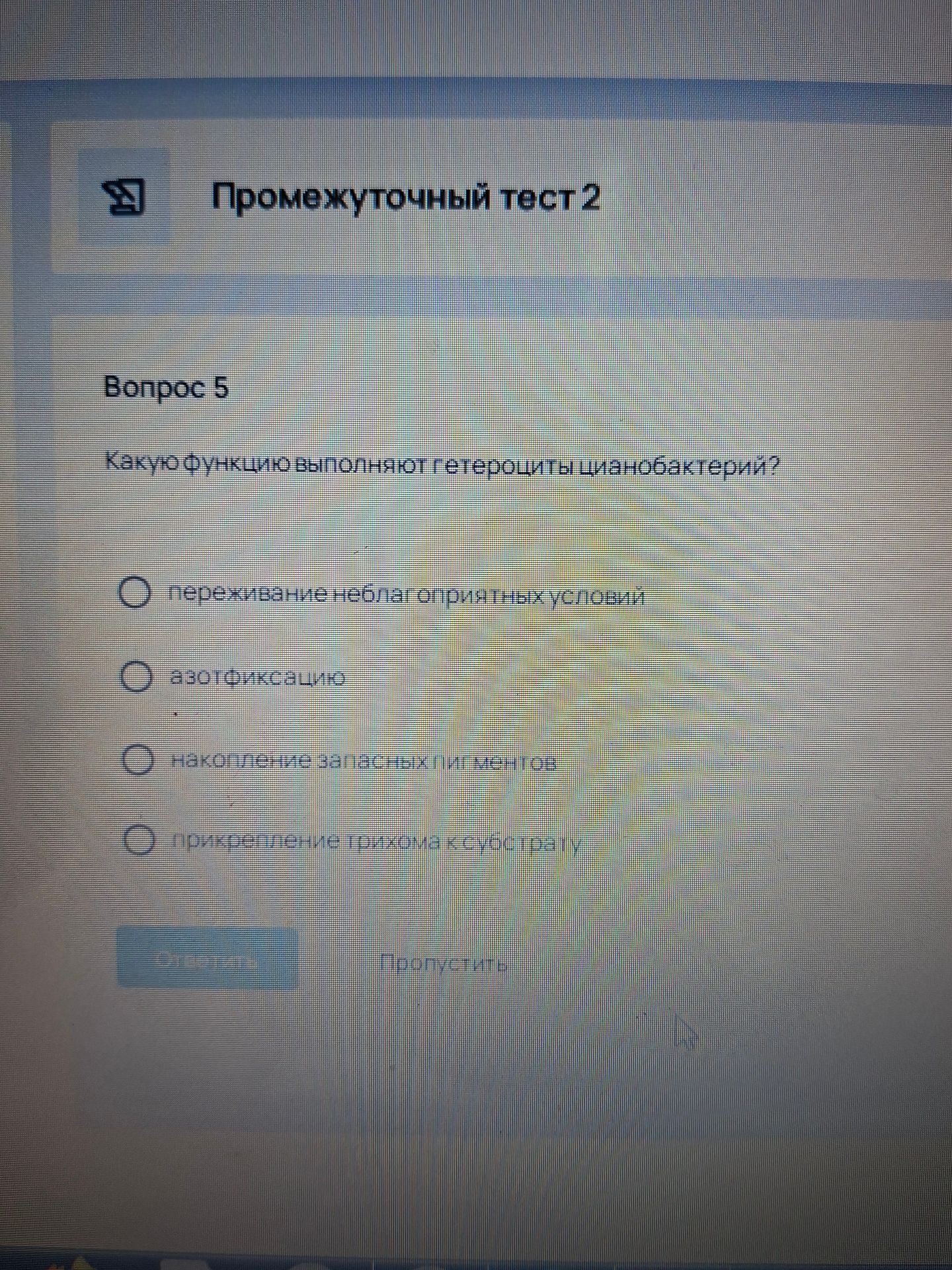 Фото задания: Вопрос 5. Какую функцию выполняют гетеротрофы цианобактерий?