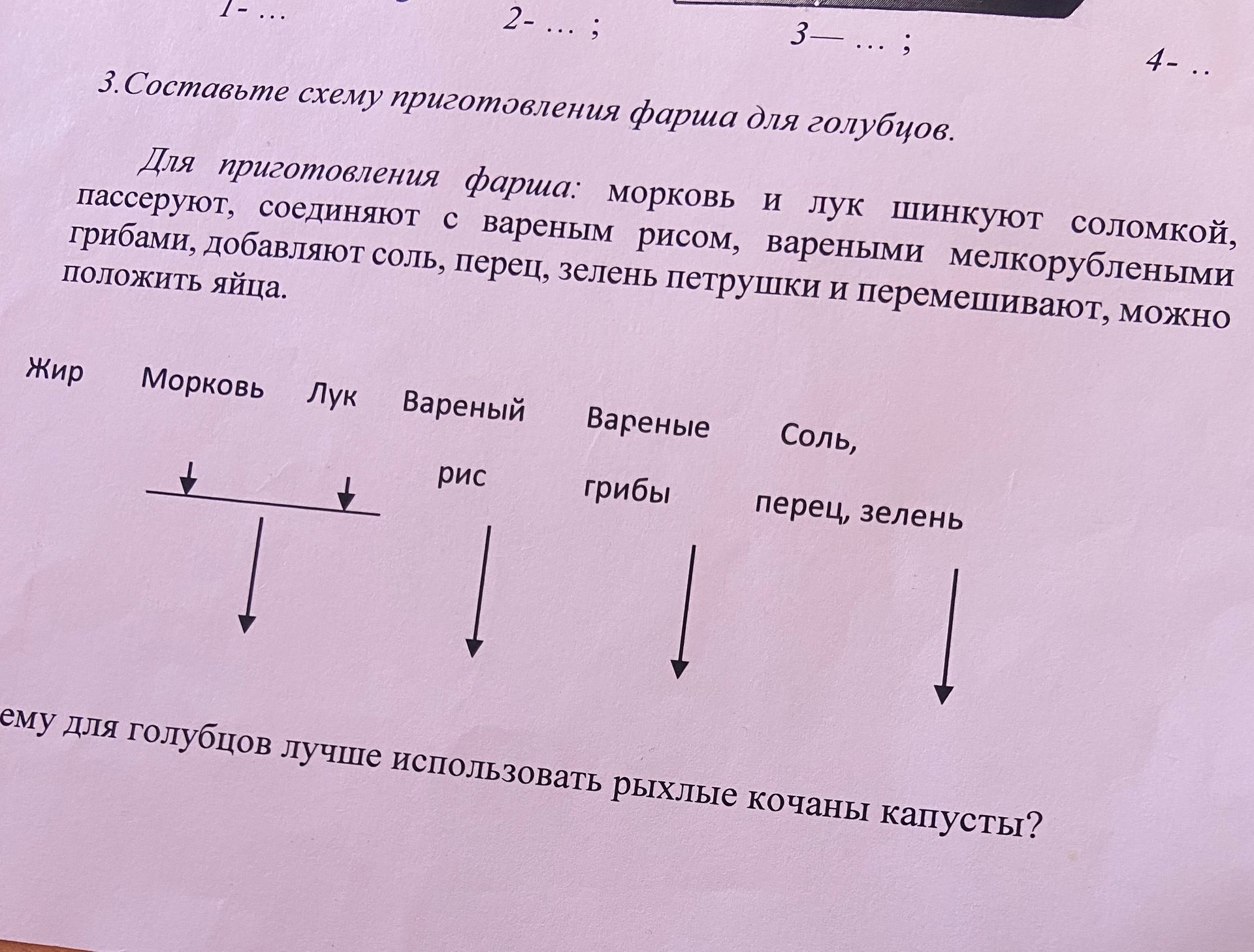 Фото задания: [Начало вопроса обрезано] …ему для голубцов лучше использовать рыхлые кочаны капусты?