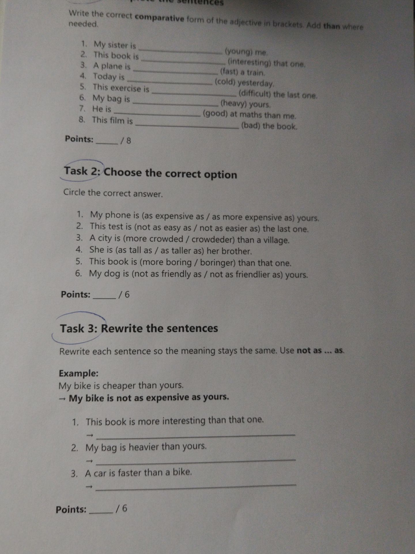 Фото задания: Task 2: Choose the correct option. Circle the correct answer. 1. My phone is (as expensive as / as more expensive as)…